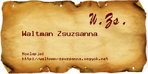 Waltman Zsuzsanna névjegykártya