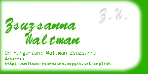 zsuzsanna waltman business card